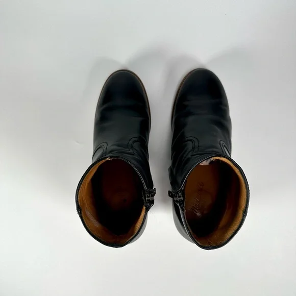 Madewell Women’s 1937 Winston Black Ankle Leather Boots Size 7 - Picture 7 of 11